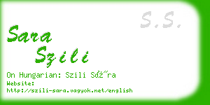 sara szili business card
